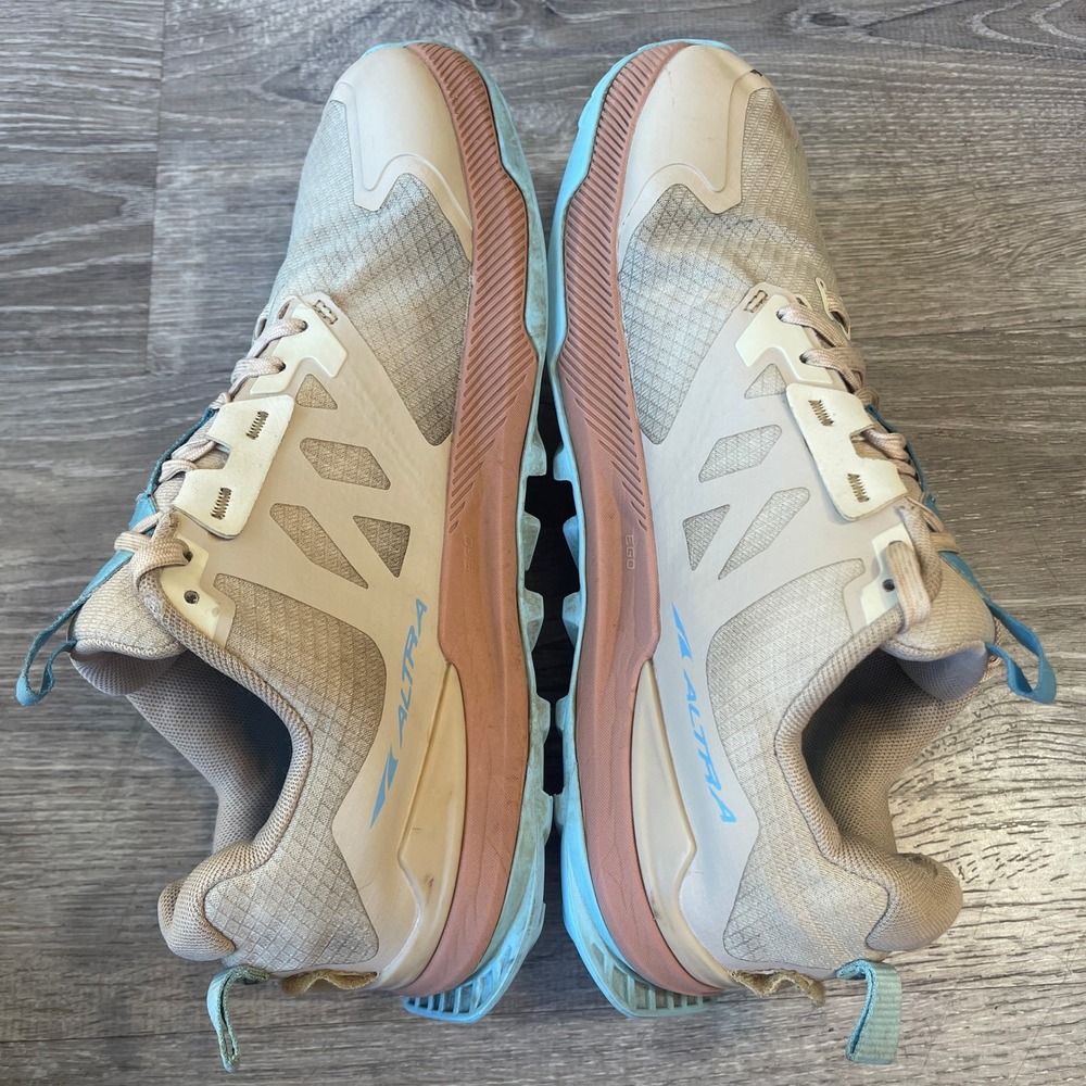 Altra Lone Peak 7 Womens Trail Running Shoes Tan Blue AL0A7R7G922 Size 8.5